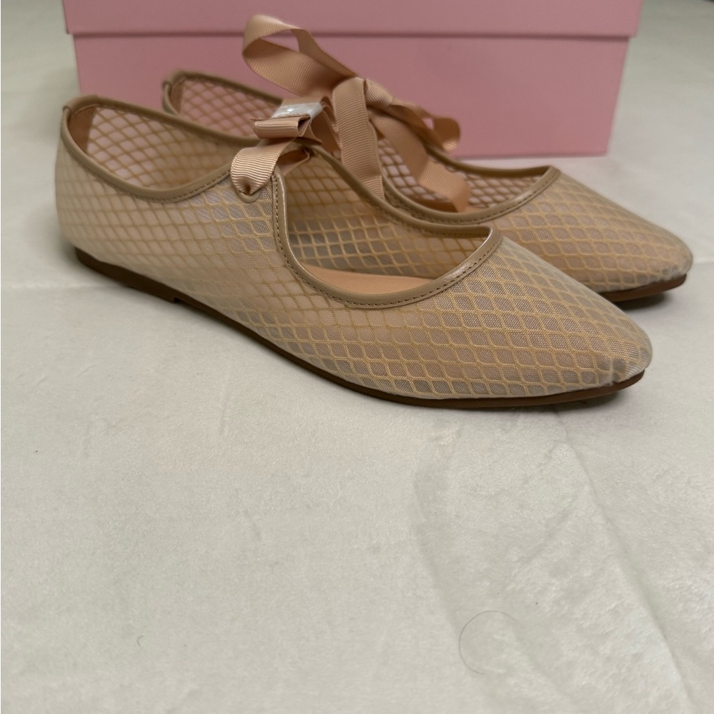 “INTENTIONALLY______.” Elegant Pink Ballet Flats - Picture 3 of 9